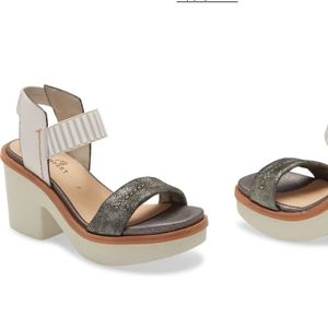 NakedFeet Basalt Platform Sandal size 6